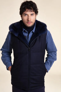 Men's nutria fur vest paolomoretti