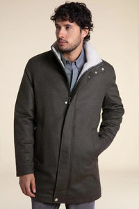 Mens coat with real fur inside paolomoretti