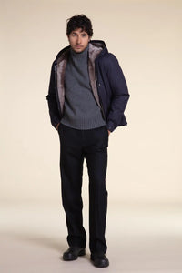 Mens parka jacket with fur hood paolomoretti