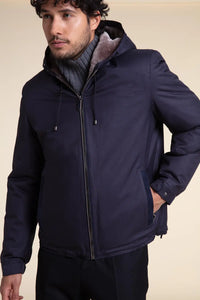 Mens parka jacket with fur hood paolomoretti