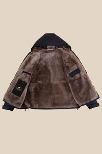 Mens parka jacket with fur hood paolomoretti