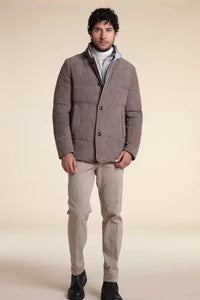 Mens quilted suede jacket paolomoretti