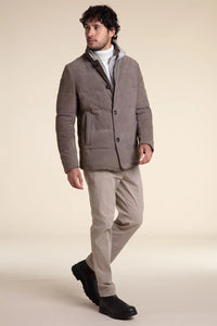 Mens quilted suede jacket paolomoretti