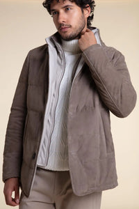 Mens quilted suede jacket paolomoretti