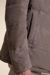 Mens quilted suede jacket paolomoretti