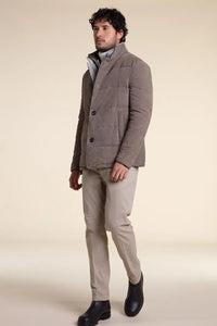 Mens quilted suede jacket paolomoretti