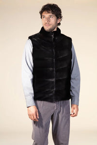 Mens real fur vest paolomoretti