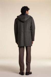 Mens winter coat with fur hood paolomoretti