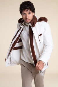 Mens winter coat with hood paolomoretti