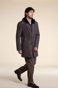 Mens winter parka with fur hood paolomoretti