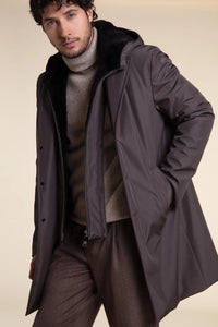 Mens winter parka with fur hood paolomoretti