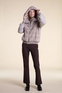 Mink bomber jacket womens Paolo Moretti