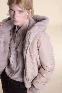 Mink bomber jacket womens Paolo Moretti