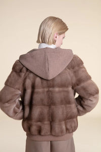 Mink jacket with cashmere hood Paolo Moretti