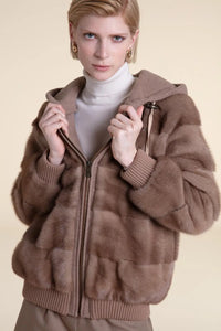 Mink jacket with cashmere hood Paolo Moretti