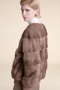 Mink jacket with cashmere hood Paolo Moretti