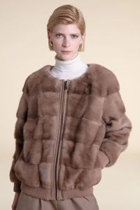 Mink jacket with cashmere hood Paolo Moretti