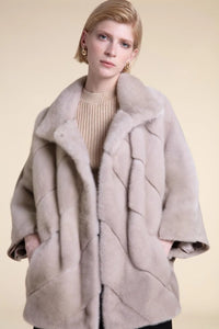 Mink trimmed cape Paolo Moretti