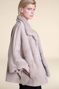 Mink trimmed cape Paolo Moretti