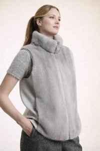 Gilet Donna In Finta Pelliccia Elegante – Senza Maniche, Con Tasche, Caldo E Morbido Per Primavera, Autunno E Inverno