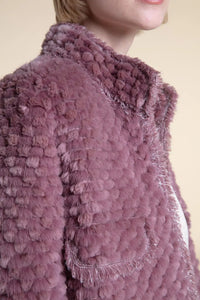 Pink sheared fur coat Paolo Moretti