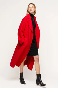 Red cashmere coat paolomoretti