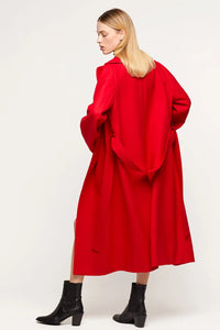Red cashmere coat paolomoretti