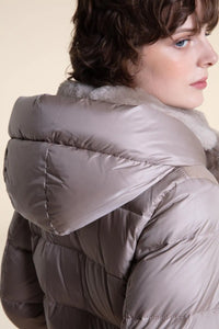 Shearling jacket with down sleeves paolomoretti