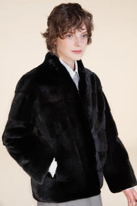 Short black mink jacket Paolo Moretti