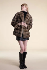 Short sable jacket paolomoretti