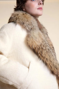 Wool coat with fur paolomoretti