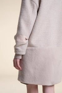 Wool coat with shearling collar paolomoretti