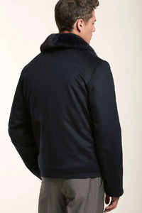 Blue cashmere jacket paolomoretti