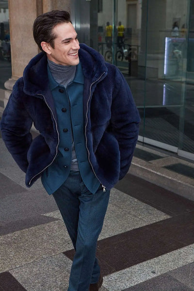 tosciani, Jackets & Coats, High Top End Designer Real Fur Coat Mens Small