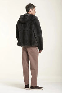 Brown fur jacket paolomoretti