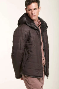 Brown fur jacket paolomoretti