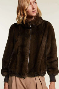 Brown mink jacket womens paolomoretti