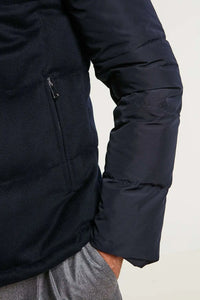 Down jacket with fur hood mens paolomoretti