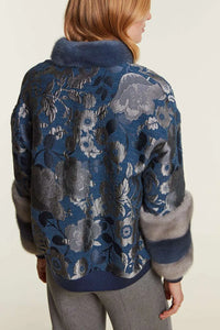Jacket with grey and blue mink inserts paolomoretti