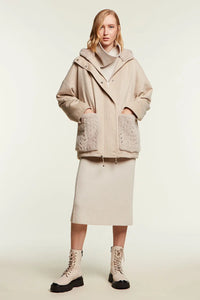 Jacket with mink pockets and hood paolomoretti