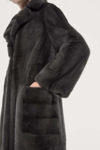 Long brown mink coat paolomoretti