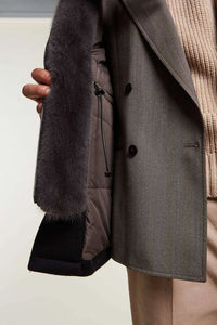 Mens coat with fur hood paolomoretti