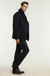 Mens coat with mink collar paolomoretti