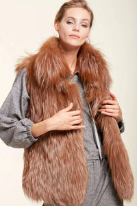 Red fox fur vest paolomoretti