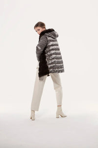 Sable jacket with hood paolomoretti